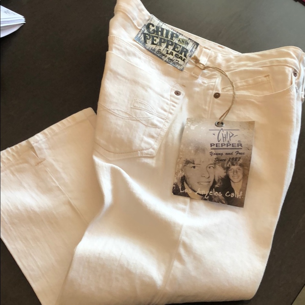 CHIP & PEPPER  white capris